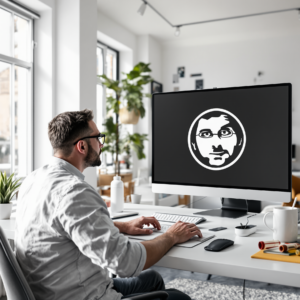 Man Working in Office