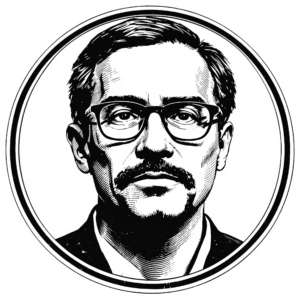 Man in Line Art Portrait
